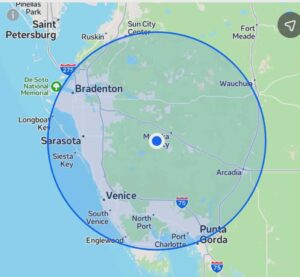 Aerojump Party Rentals Service Area