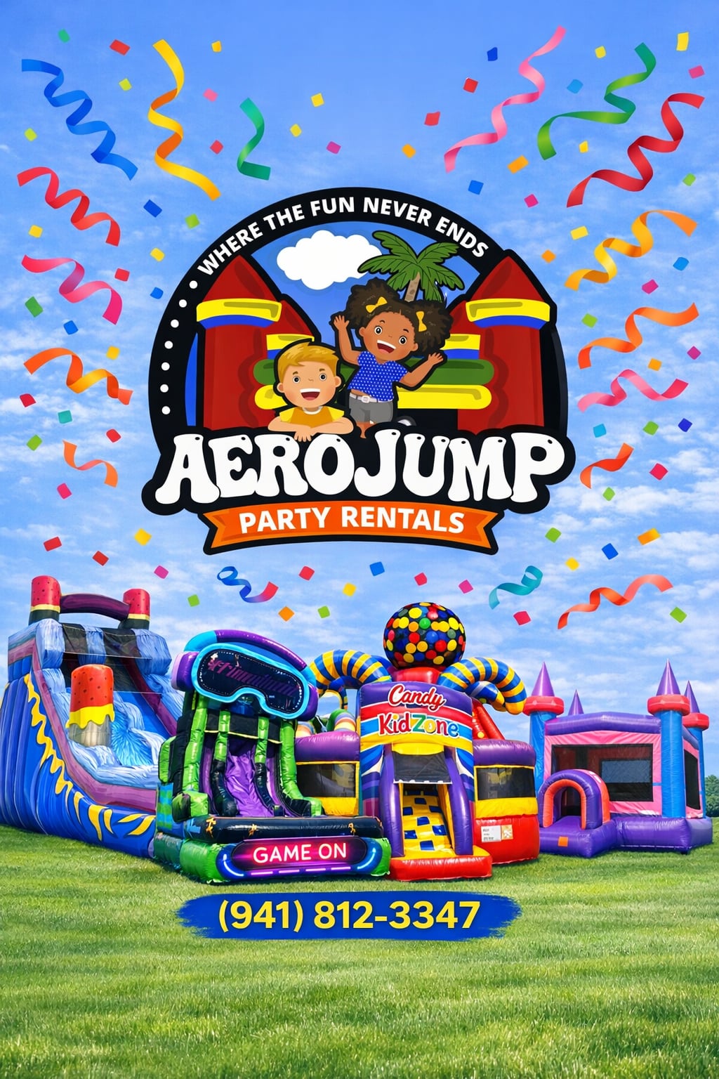 Aerojump Party Rentals offers FREE DELIVERY!