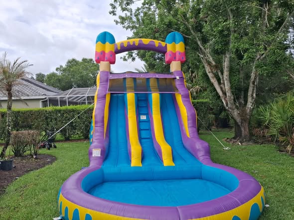 17 ft Twin Pop Dual Lane Water Slide